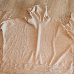 Zenana | Oversized Cozy Elegant Beige Turtleneck Sweater